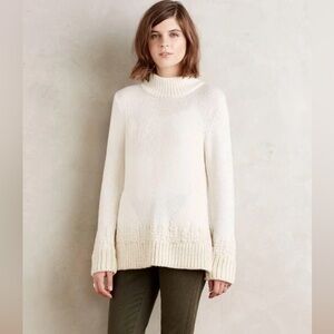 Anthropologie Embroidered Mockneck Pullover by Sleeping on‎ Snow Size XS